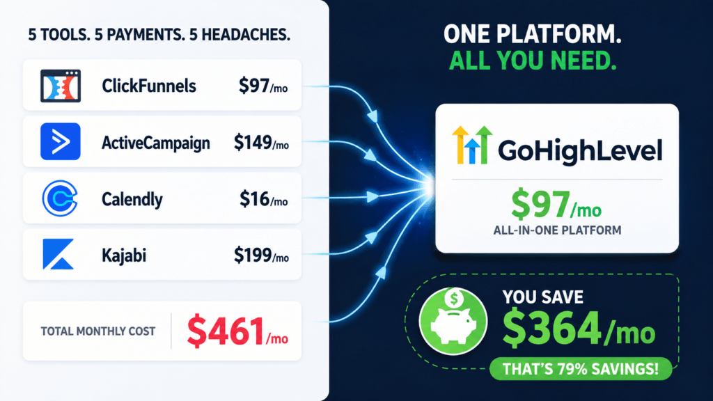 GHL Replaces - ClickFunnels, ActiveCampaign, Calendly, Kajabi,- Is GHL worth it