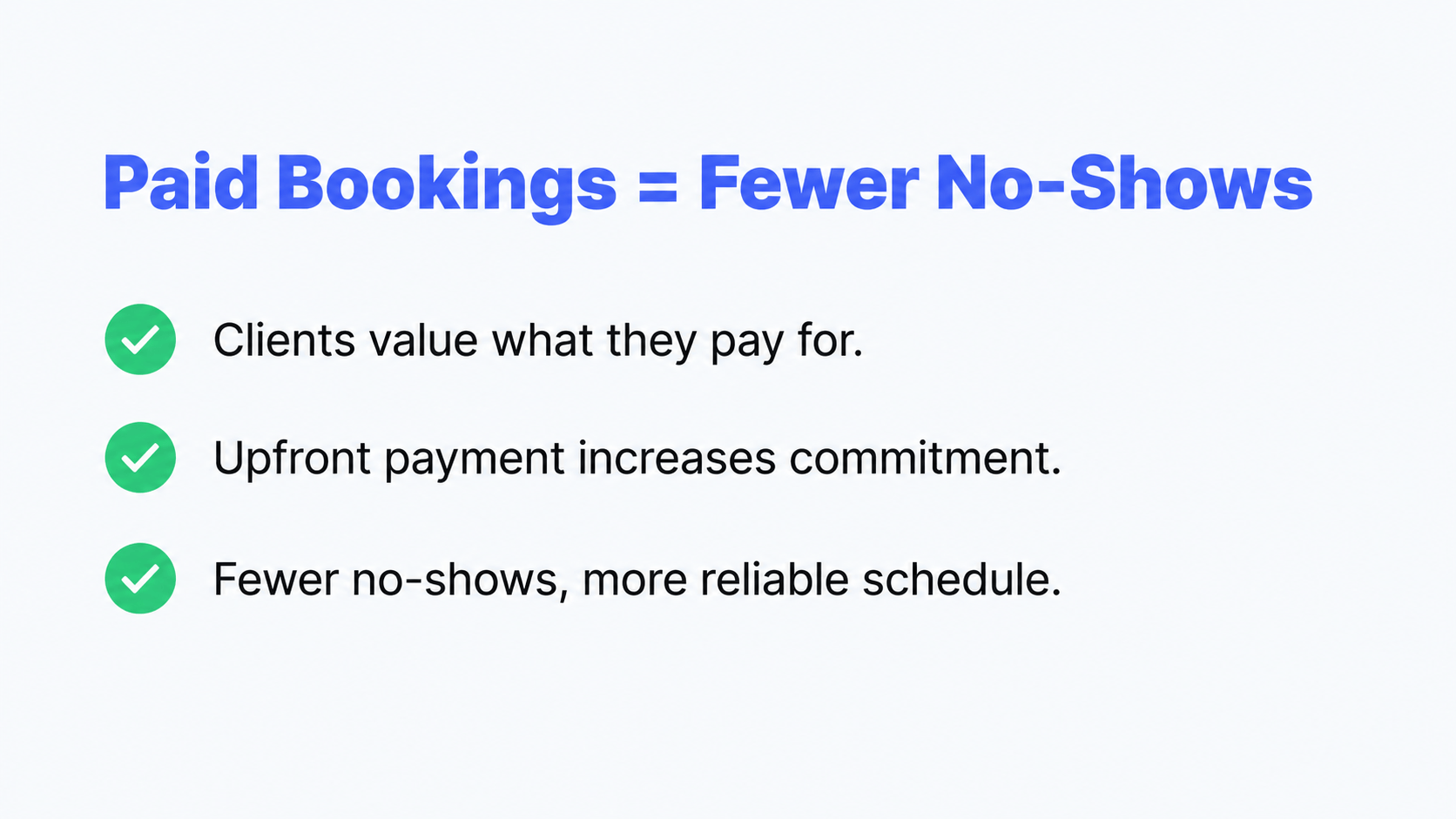 Paid bookings = fewer no-shows (GHL 300 Features)